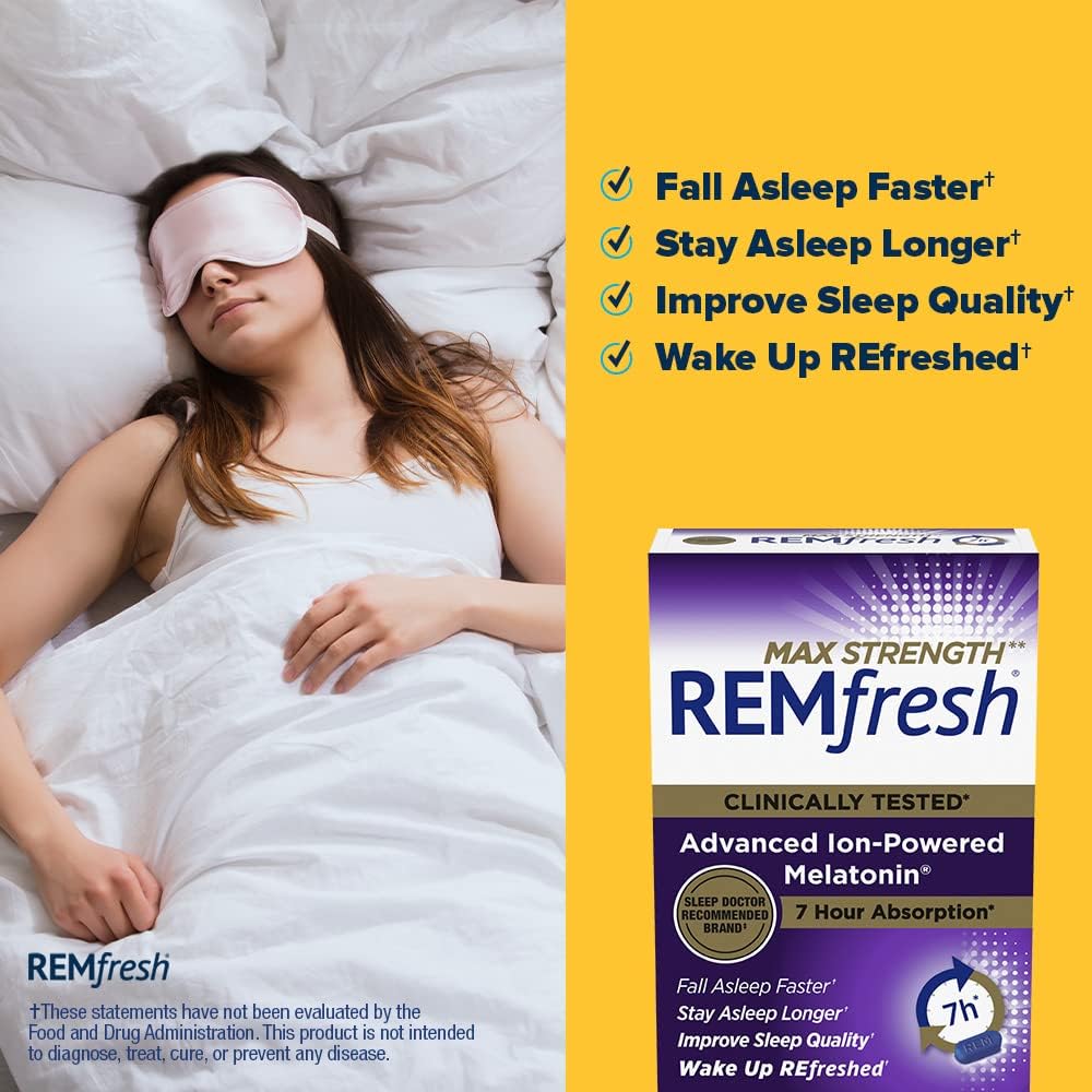 REMfresh Max Strength Suplemento de ayuda para dormir sin