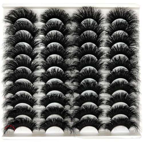 loladook Mink Lashes Fluffy Cat Eye 25mm Big Long Dramatic Eyelashes Pack
