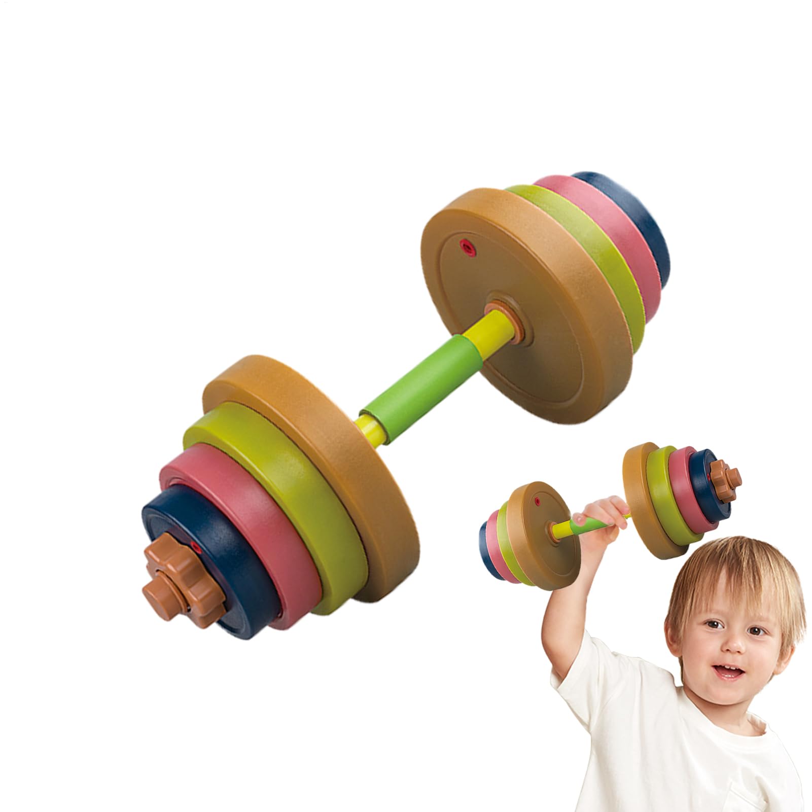 Jouet Pour Barbell - Ensemble D'Haltérophilie Ludique Réglable, Accessorio | Léger Pour Jeu Actif, Développement Physique, Coordination et Force | Jouet D'Entraînement Extérieur Intérieur Pour F