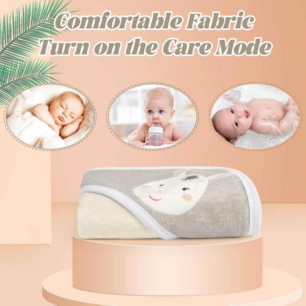 HAGOT Hooded Baby Towel, Soft Bath for Babies Towels Absorbent Soft Newborn Towels with Hood, Wash Essentials for Newborns & Toddlers - Image 4