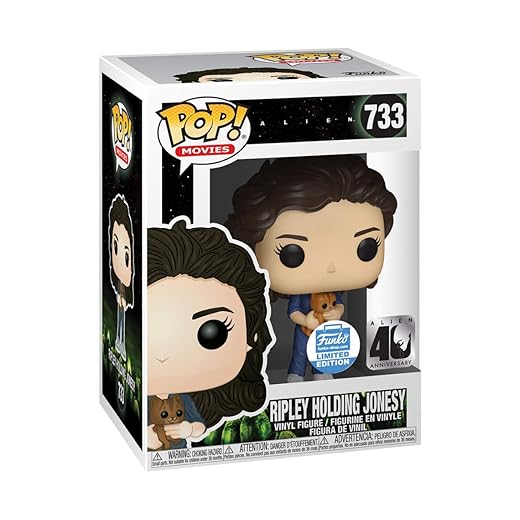 Funko Pop Movies: Alien - Ripley Holding Jonesy Alien 40th Anniversary Limited Edition Figurine