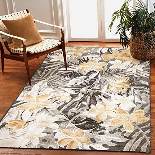 Liora Manne Canyon Indoor/Outdoor Area Rug - (Paradise Charcoal) (7'8" x 9'10")