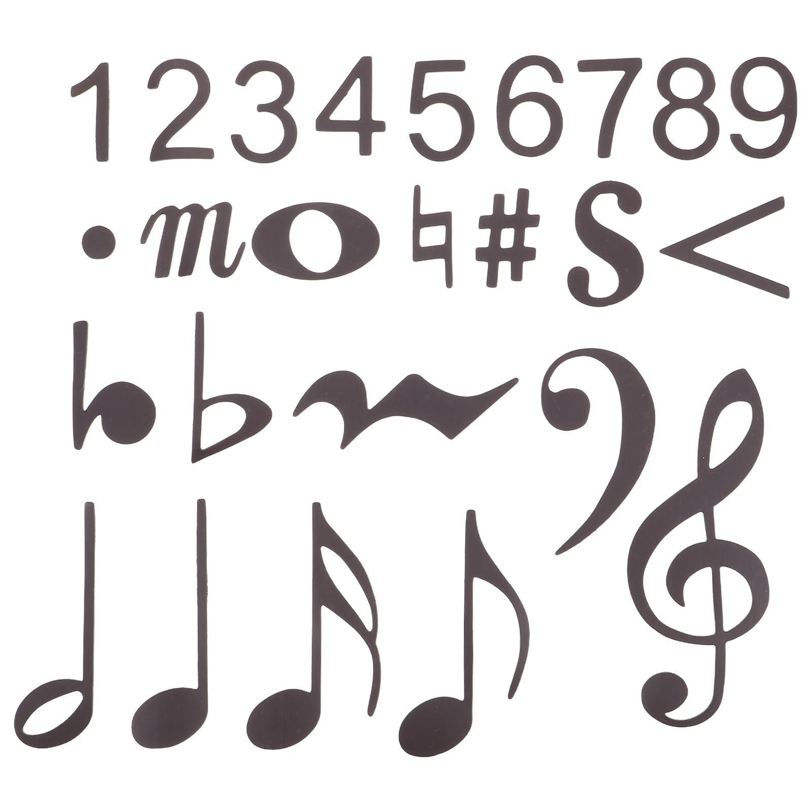 Herramientas didácticas reutilizables de notas musicales para pizarra blanca 8