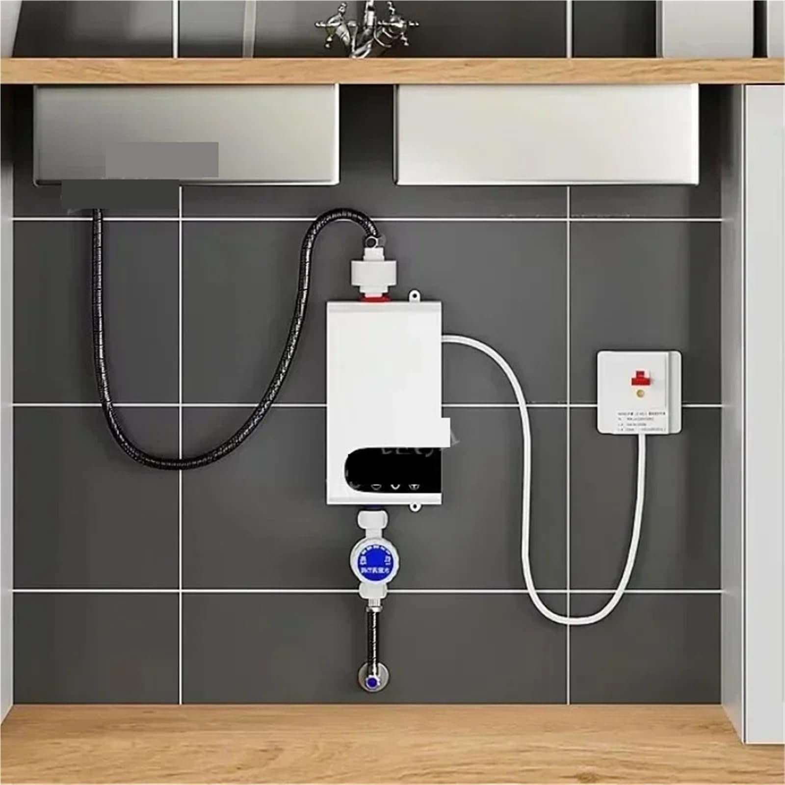 Podgrzewacz wody bez zbiornika, Podgrzewacz wody bez zbiornika z termostatem, podgrzewacz indukcyjny, elektryczny Smart Touch, prysznic