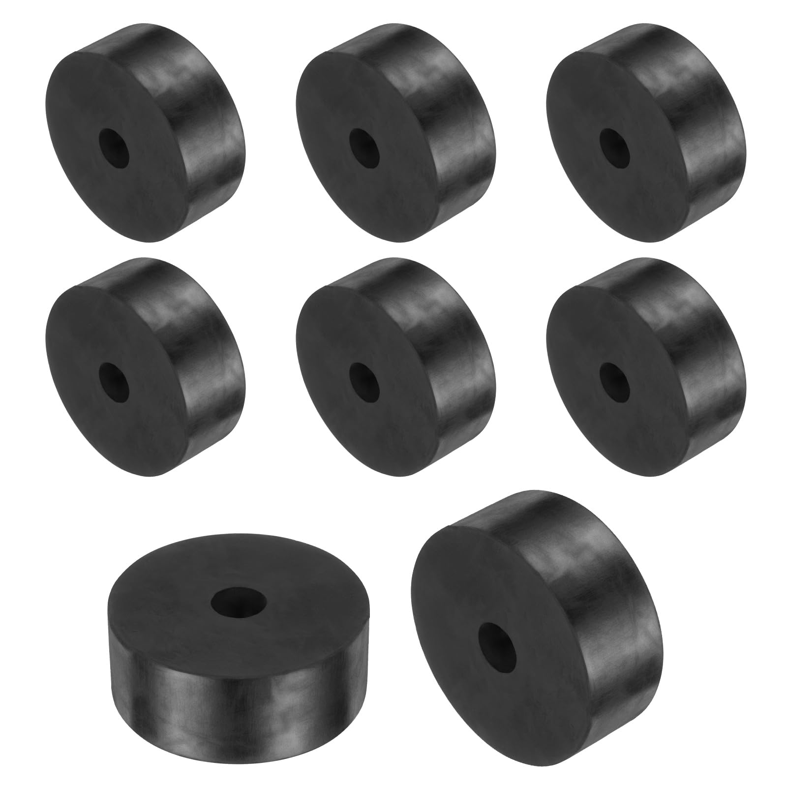 sourcing map 8 Pcs Rubber Spacers 50mm OD x 10mm ID x 20mm Height Round Anti Vibration Spacer Rubber Bushing Grommets — image 1