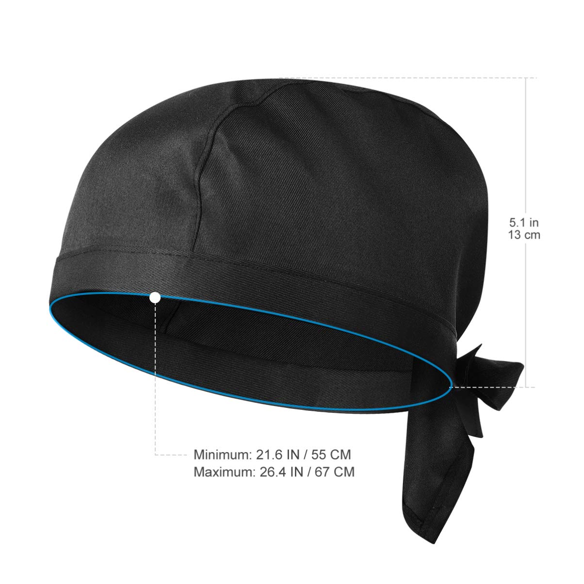 TOPBATHY Sombrero De Chef Para Cocineros y Reposteros Gorro De Unisex Para Restaurantes y Bbq Color Negro