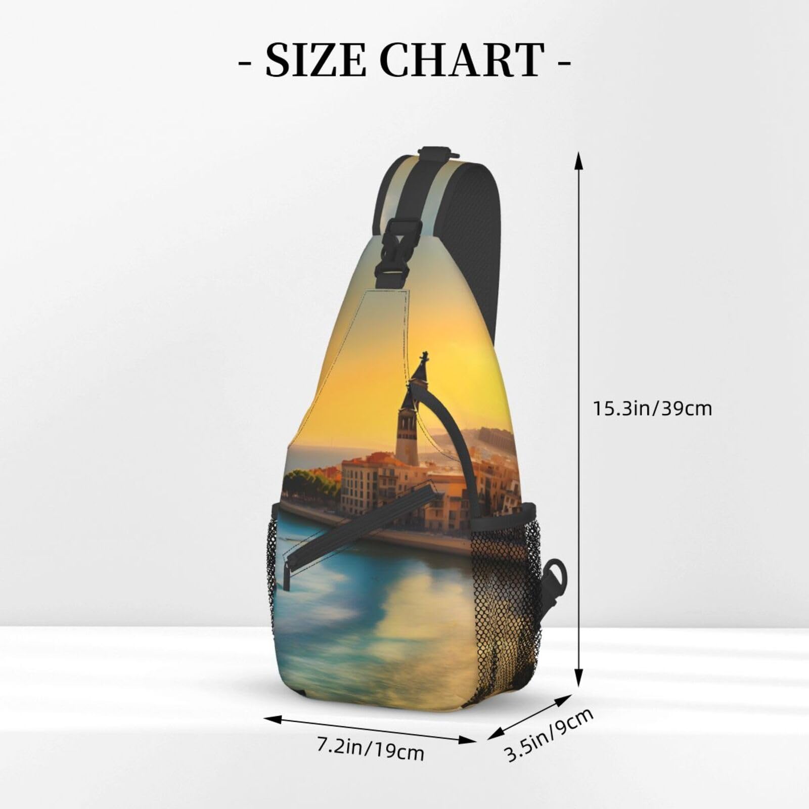 Sunset In Barcelona Backpacks, Men'S And Women'S Chest Bags, Crossbody Bags, Hiking Fashion Shoulder Bags Outdoor Sports