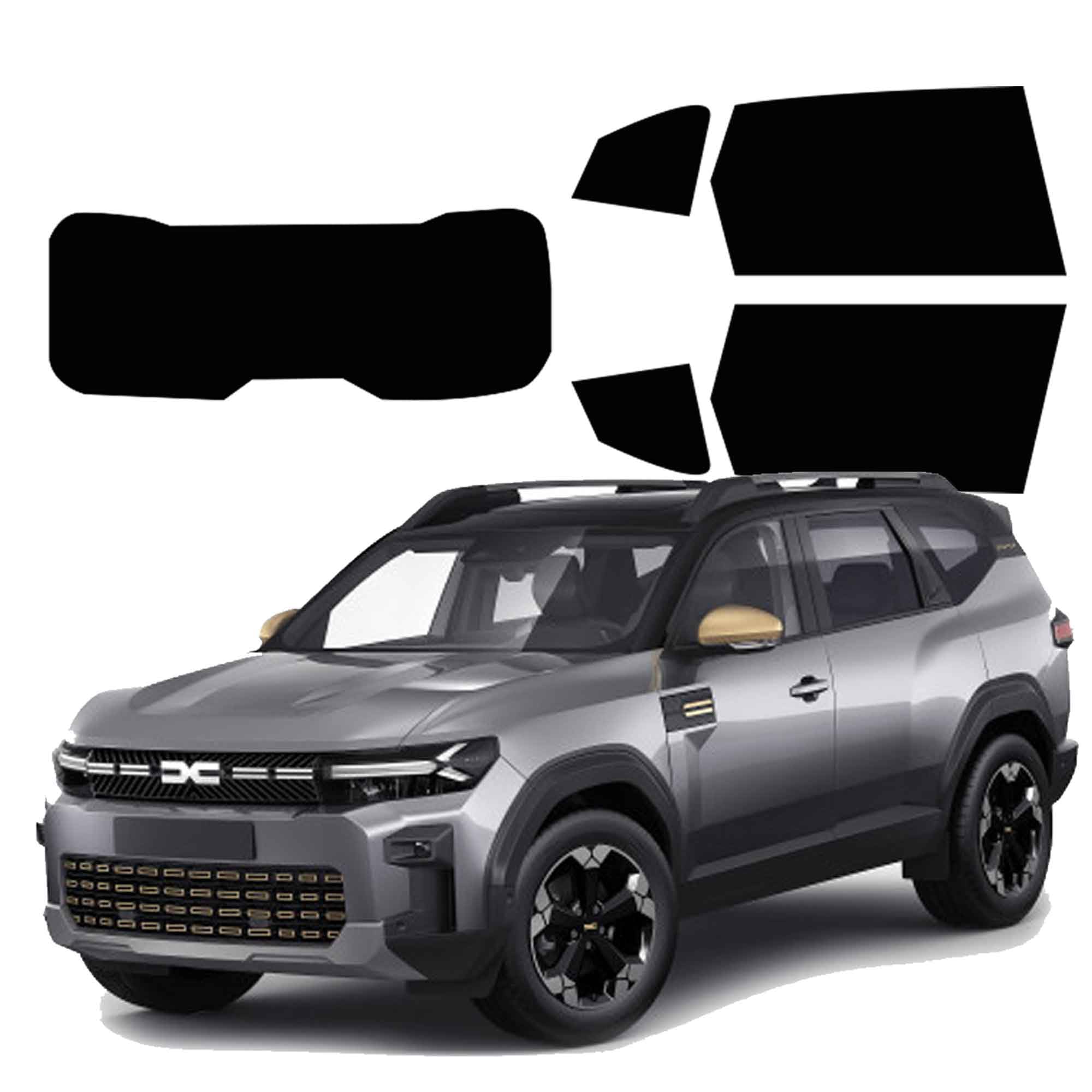 Pellicole per Oscuramento dei Vetri Posteriori a Misura per DACIA DUSTER dal 2024 ad OGGI Oscuramento Vetri in Italia. (20% SCURA)