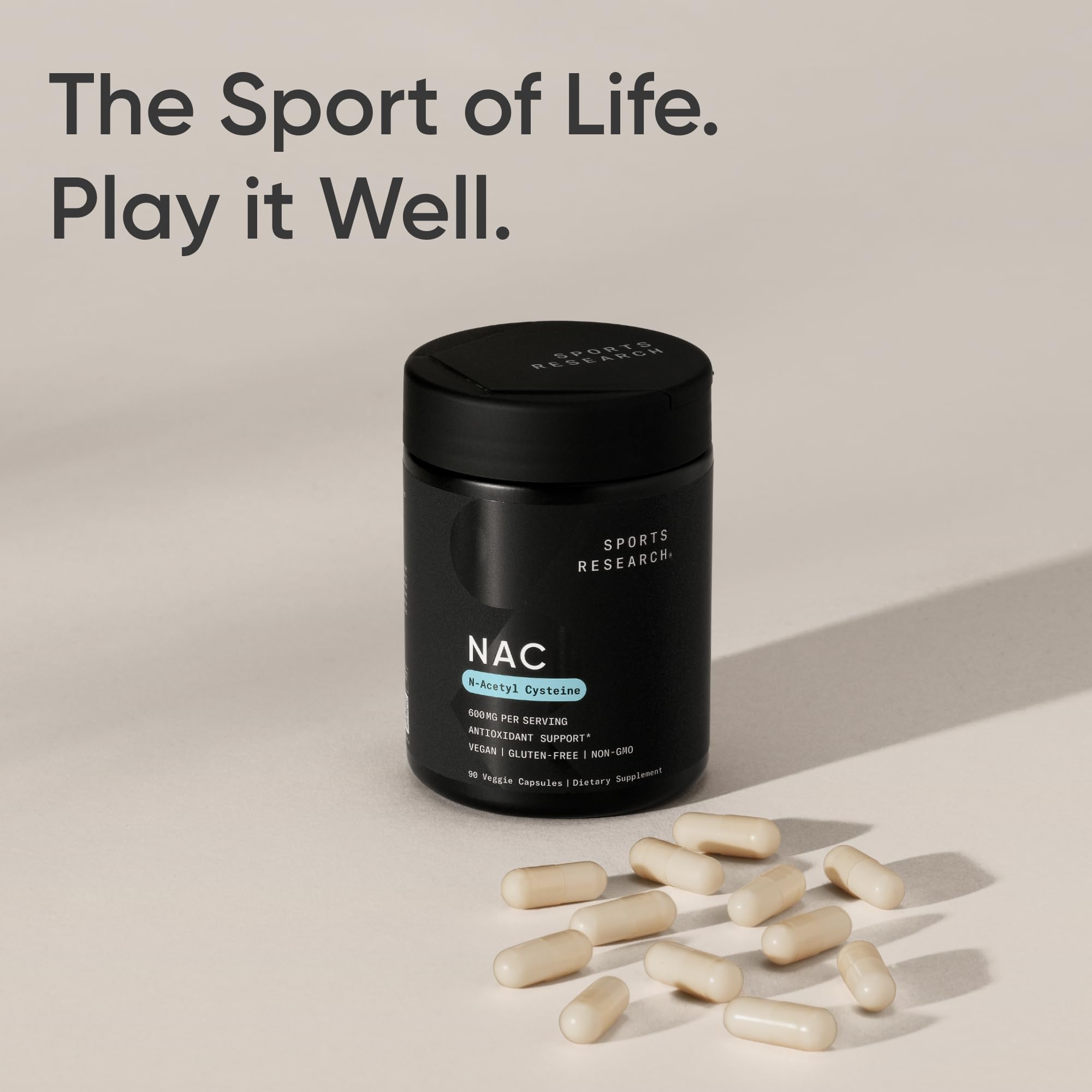 Sports Research® Vegan NAC (N-Acetyl Cysteine) 600mg, 90 Veggie Caps — Amazon image 8