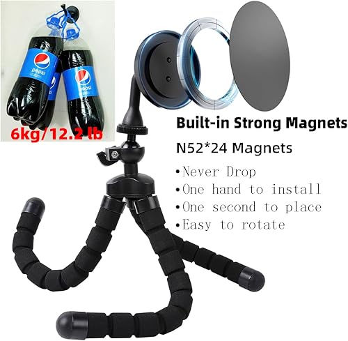 Miniatura 4 de Magsafe - Soporte de trípode magnético para iPhone 15141312, soporte de trípode flexible para teléfono con control remoto inalámbrico para grabación