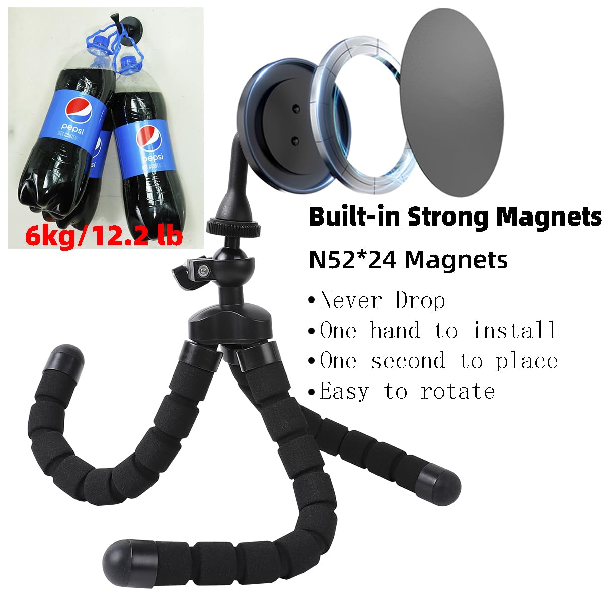 NEEWER BASICS PA989 Trépied magnétique pour selfie compatible avec