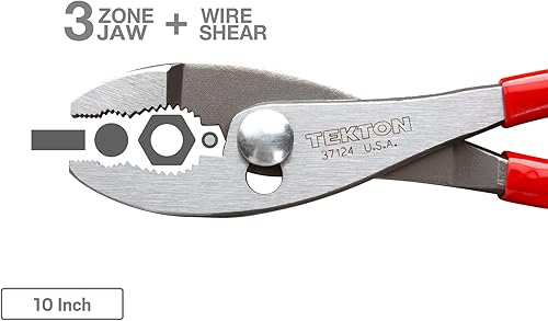 Miniatura 6 de TEKTON Juego de alicates para juntas deslizantes, 3 piezas (6-12, 8, 10 pulgadas)  PGA10103  Fabricado en Estados Unidos