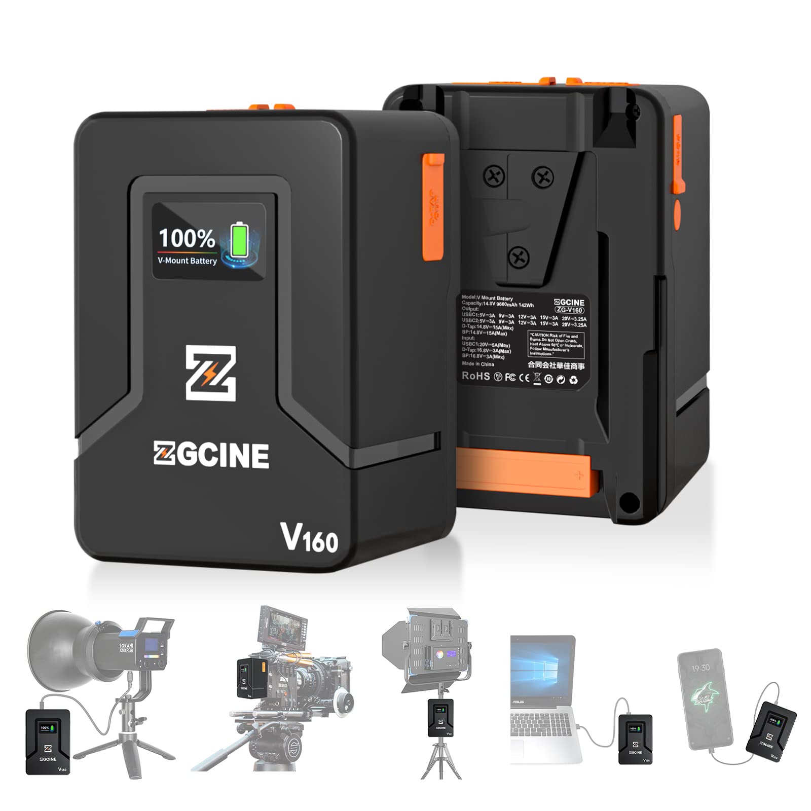 ⭕️動作品❤️4台セット★デジカメ★各メーカー揃い★今は、箱付き＋バッテリー付き Amazon.co.jp: ZGCINE V160 Vマウントバッテリー 142Wh 20A Vロック