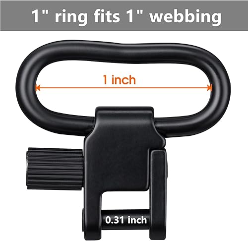Miniatura 8 de VVAAGG Sling Swivel Mount 1 1.25 1.5 pulgadas dos puntos Sling fijación clips Negro