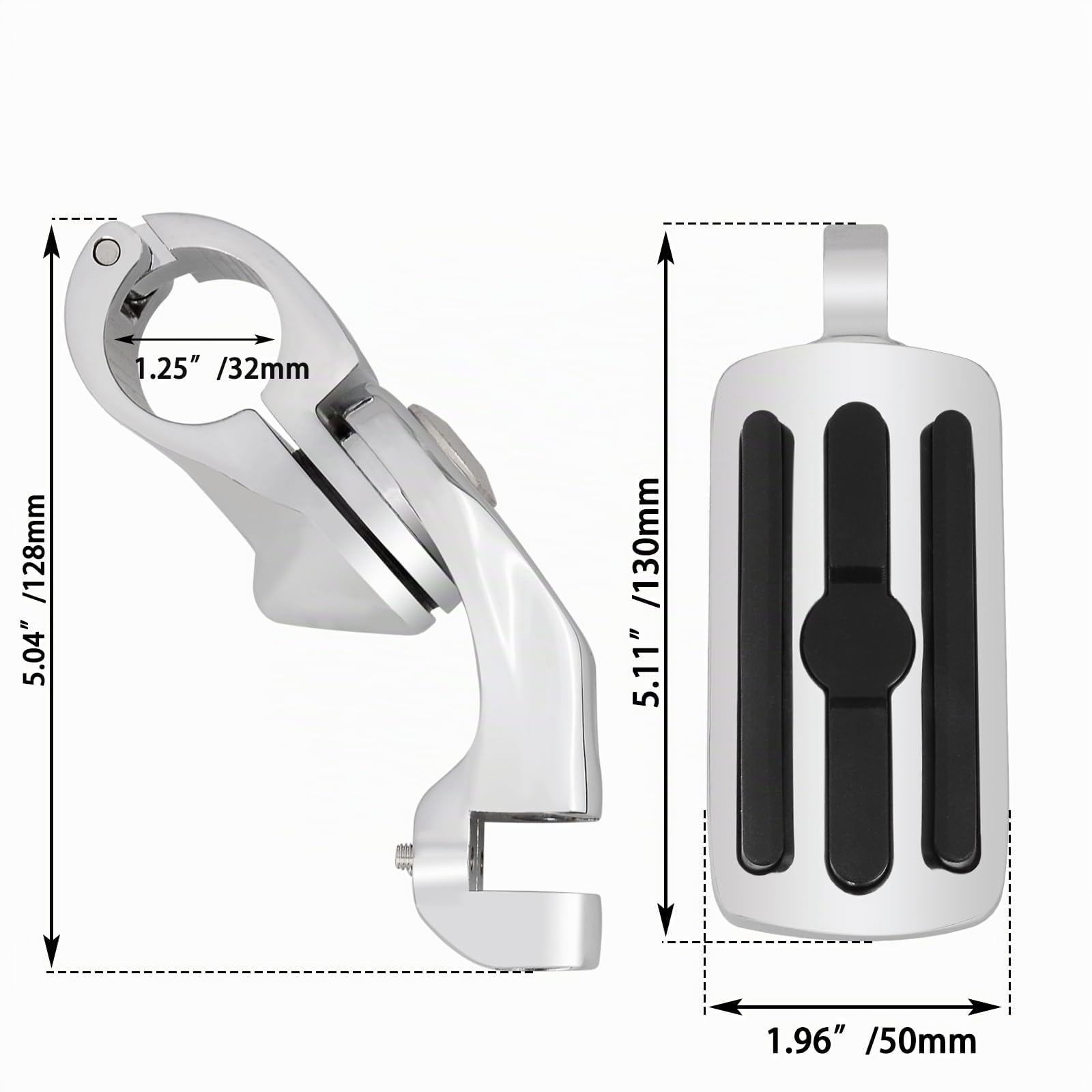 Pinzas de carretera en ángulo corto, reposapiés ajustables para Harley Touring Electra Road King Street Glide con protector de motor 1.25