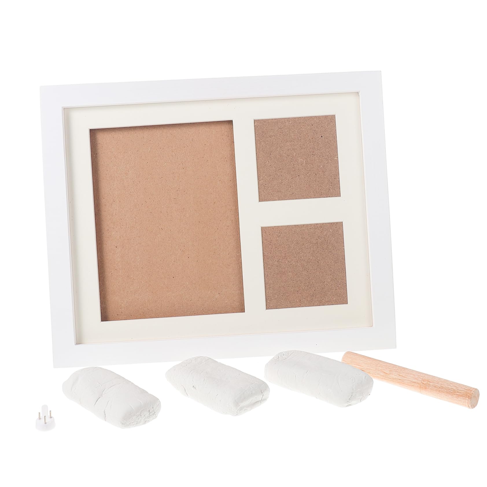 MAGICLULU Set de Marco Huella de Mano de Madera y Tinta, 3 Piezas