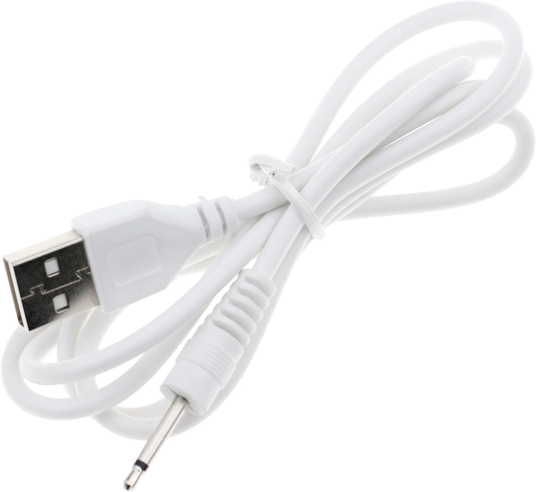 1pc Replacement DC Charging Cable | USB Charger Cord - 2.5mm (White) - Fast Charging USB Charging Cable Jack for Tracys Dog for Tracy's Dogg Wand Vibrating Massager Clitoral Sucking Vibrator Charger