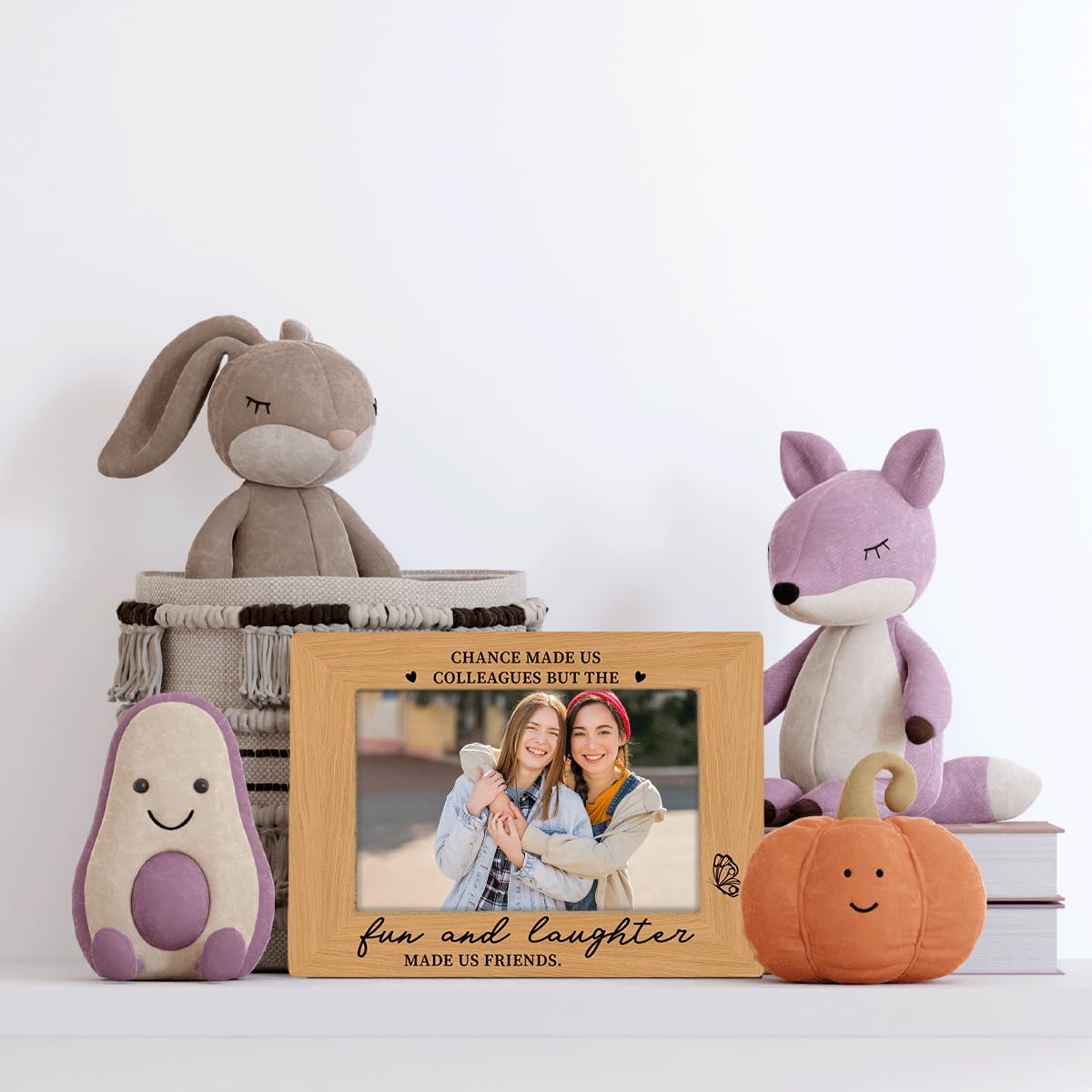 Goodbye Farewell Gift for Colleagues, New Job Gift Leaving Gift for Friend Colleagues, Chance Made Us Colleagues but the Fun and Laughter Made Us Friends Photo Frame, Photo Gifts Wooden Picture Frame - Image 4