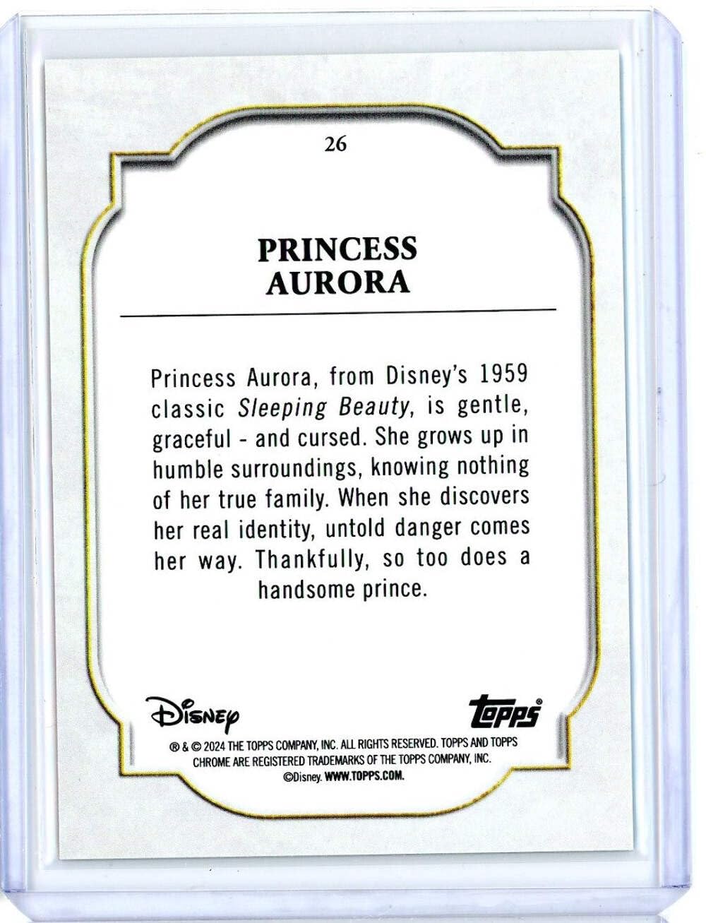 Amazon.com: Disney 2024 Topps Chrome Disney Princess Aurora #26
