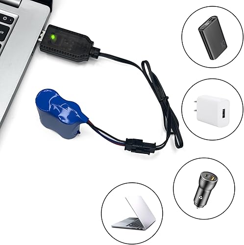 Miniatura 6 de Cable de carga USB de 7.4 V con enchufe SM-3PIN compatible con RC Car RC Tank RC Boat y otros juguetes de control remoto para universal 7.4V 2S Lipo