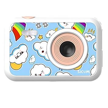 SJCAM FunCam 2" LCD HD Digital Action Camera | Full HD 1080P | for Video Recording, Photo Shooting, TimelapseVideo | Cartoon Print with in-Built Games for Children & Adult Kids (FunCam Cloud) - image, photos