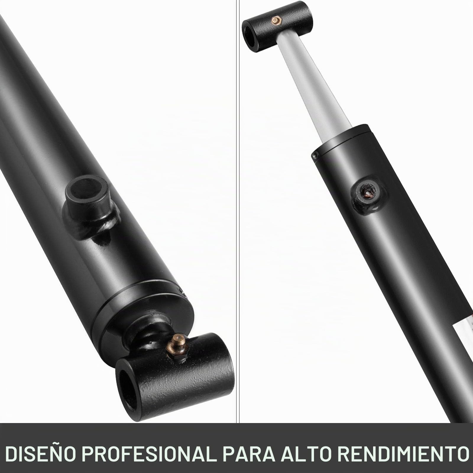 VEVOR Cilindro hidráulico Cilindro de ariete hidráulico de carrera de 2" de diámetro 36" Cilindros hidráulicos de 3000 psi Tubo transversal de doble acción soldado Cilindro de elevación