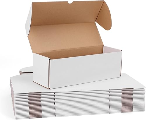 Miniatura 58 de WIFTREY Cajas de envío pequeñas de 8 x 6 x 4, paquete de 25 cajas para correo, embalaje, cajas de cartón corrugado blancas para pequeñas empresas