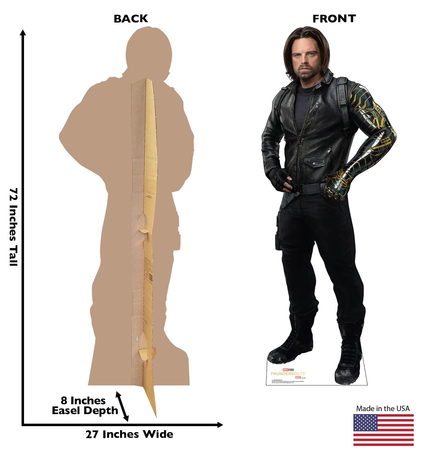 Cardboard People Bucky Barnes Life Size Cardboard Cutout Standup - Thunderbolts* (2025 Film)
