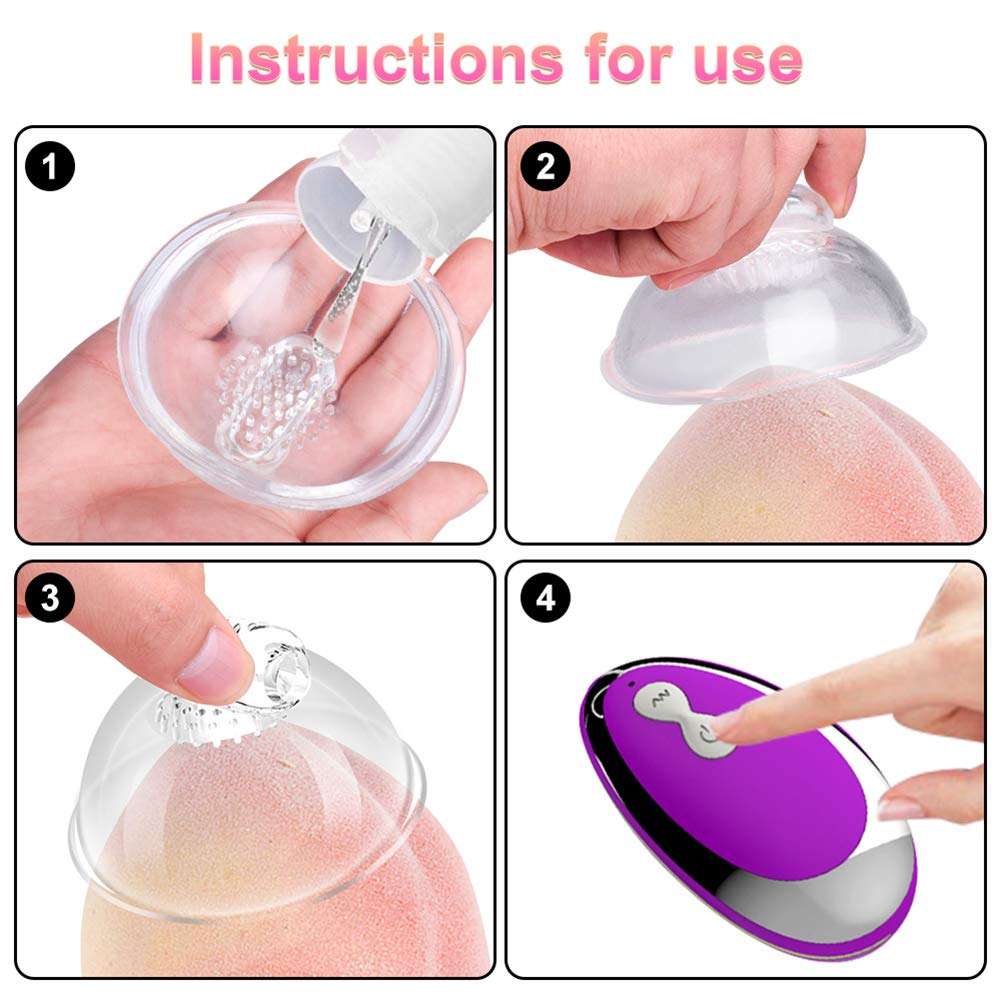 Mamelon & succion Tire-lait Vibromasseur Silicone Langue Lécher Seins Tasses Masseur Sex Toys Agrandisseur pour les femmes,Violet