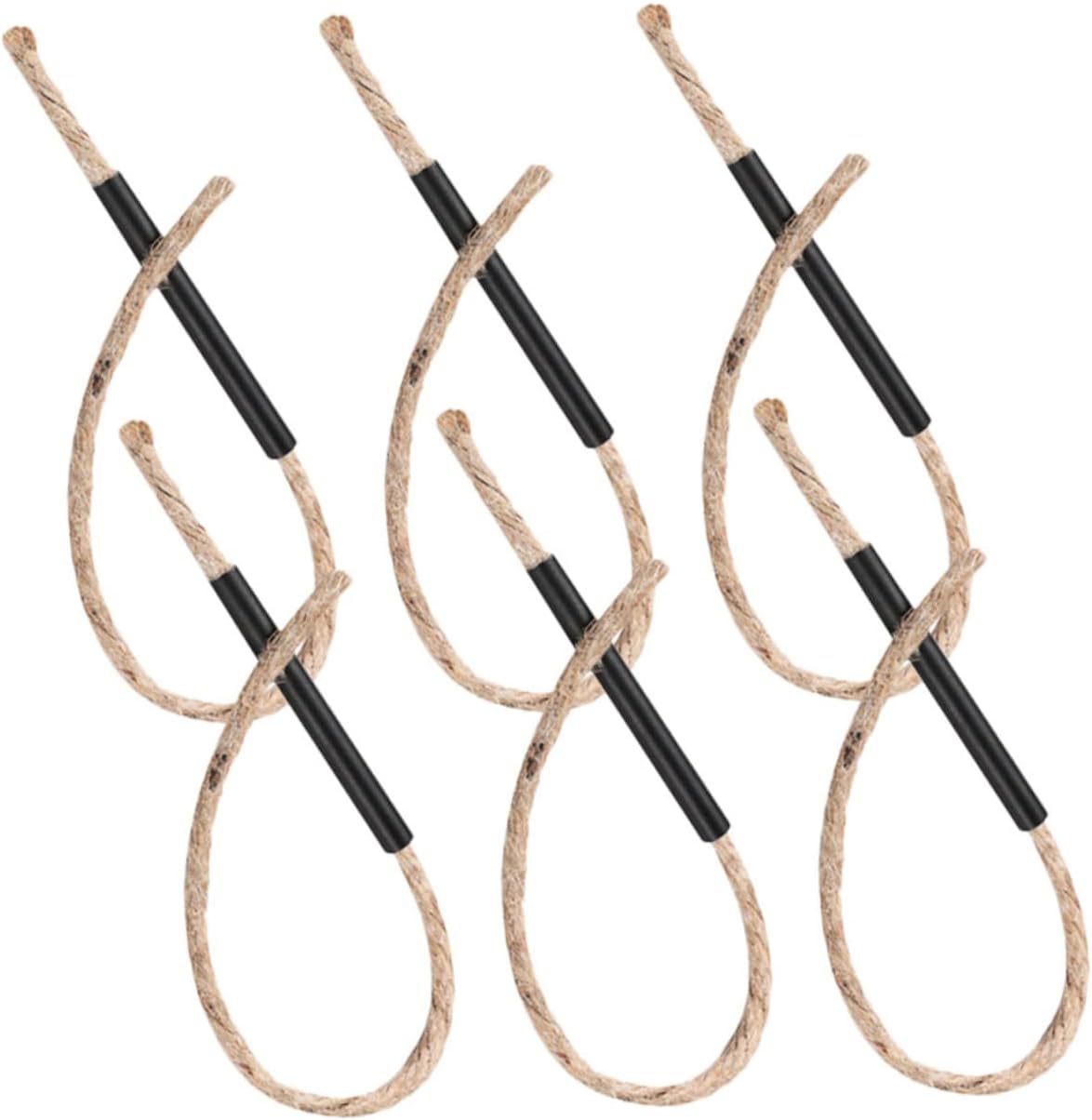 Uonlytech 30sets Portable Fire Starting Rope of Outdoor Burning Ropes for Camping Lightweight Tool Easy to Use for Campfires and Bbqs