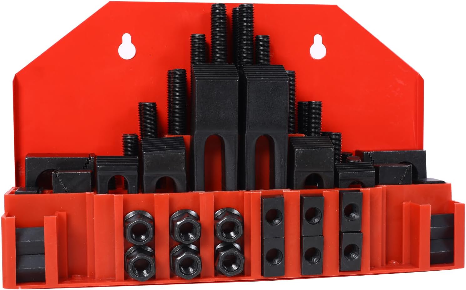 58Pc T-Slot Clamping Kit for Milling Machinist Set with T-Slot Cleaner and Tightening Wrench (5/8" Table Slot, 1/2"-13 Stud Size)