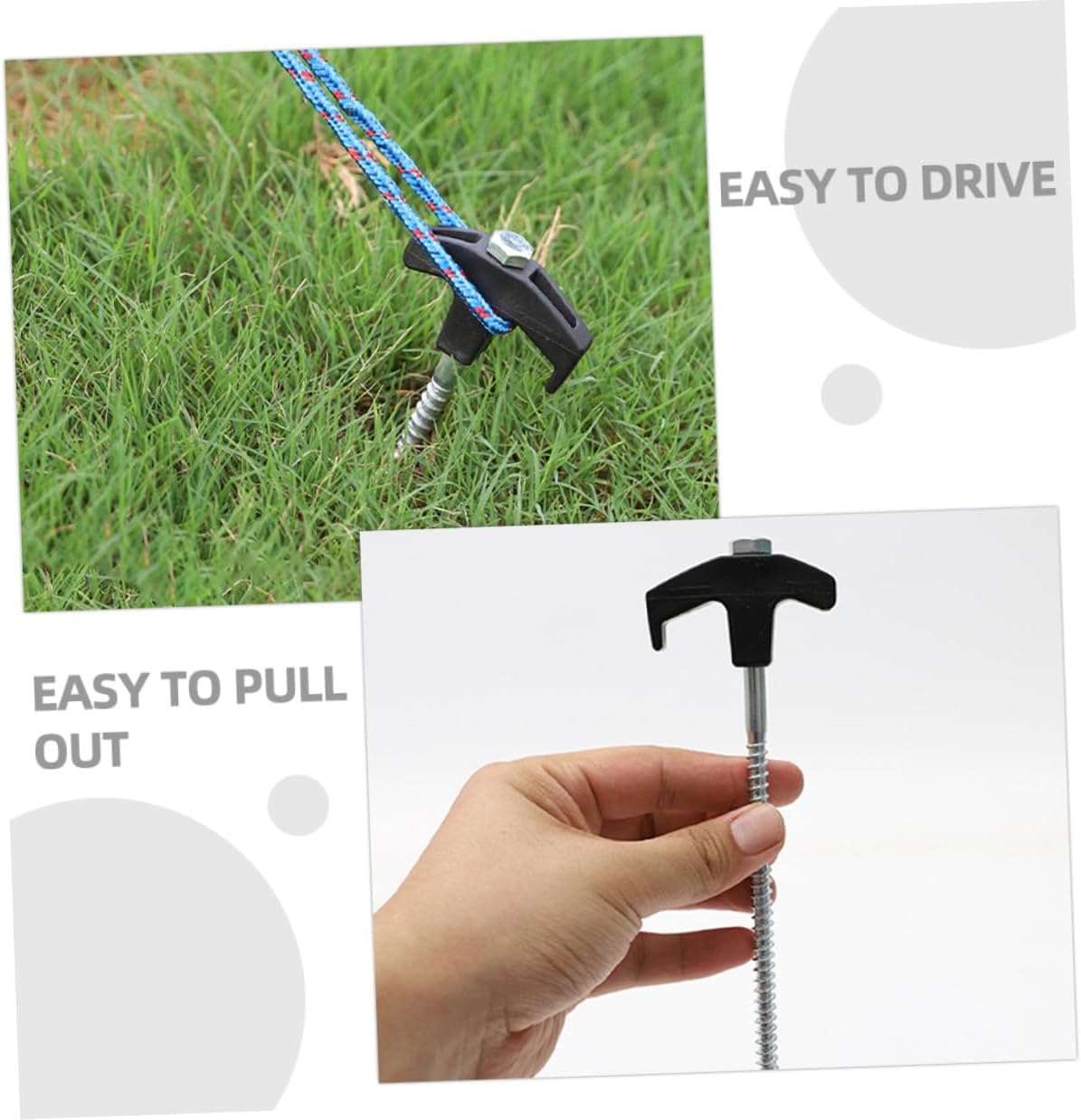 Heavy Duty Tent Stakes and Ground Anchors Steel Tent Pegs 22pcs Set for Camping Outdoor Tarp and Canopy Windproof Yard Stake Kit