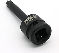 Vista 3 de T50 3 pulgadas de largo Torx Star 6 puntos Negro Impact Bit Socket Herramienta de reparación automática 1/2 pulgada Square Drive