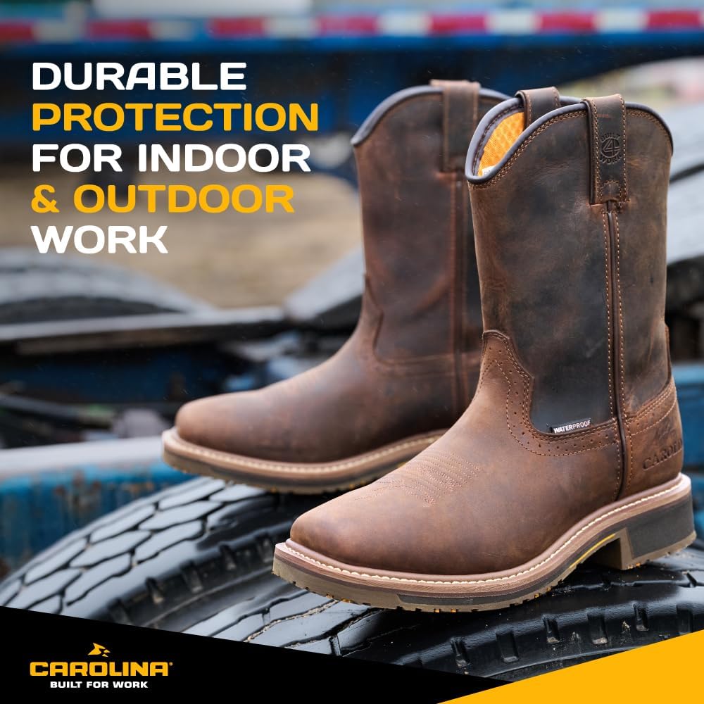 Carolina Anchor 10" Soft Toe Waterproof Men's Work Boot - Durable, Comfortable, Slip-Resistant, All-Weather Footwear