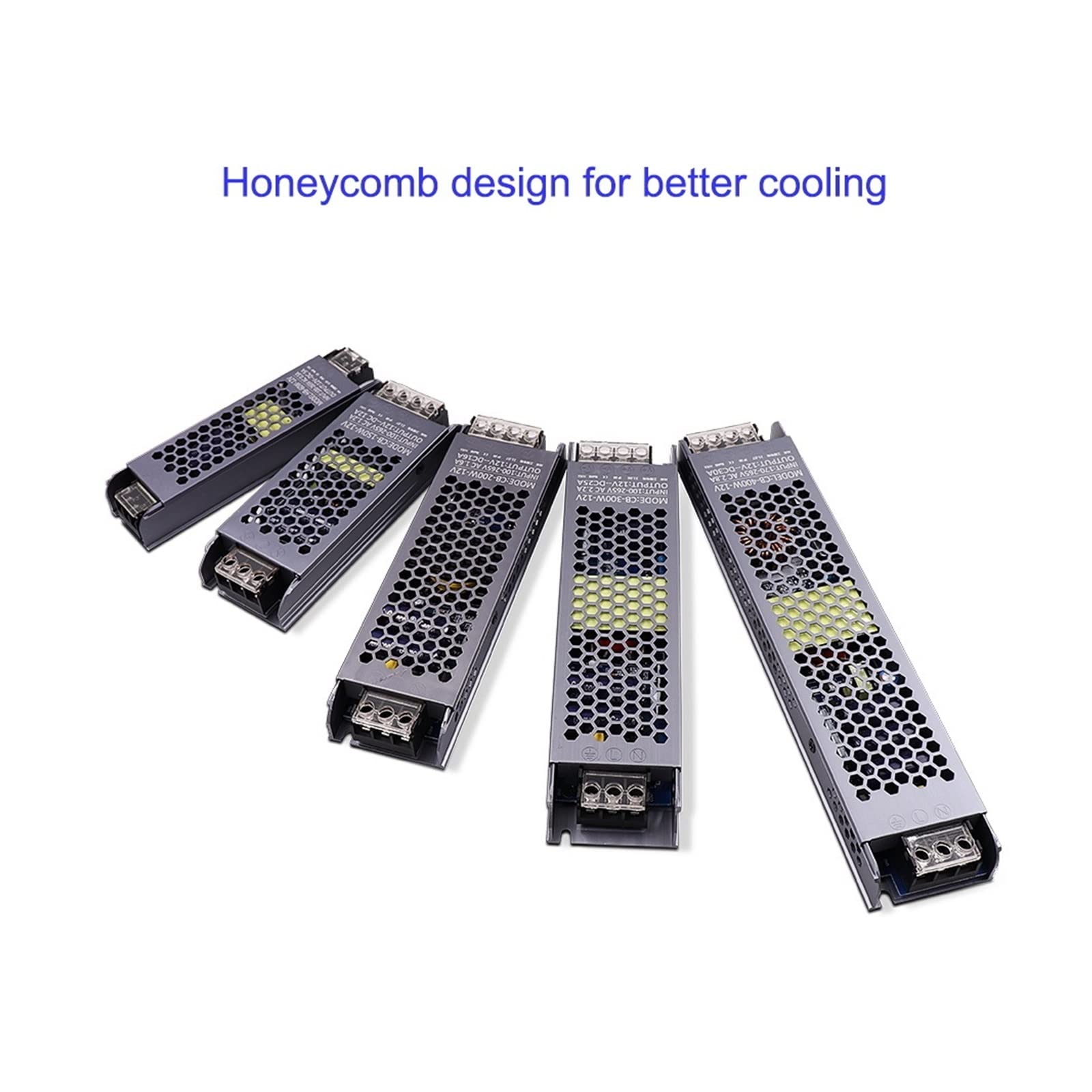 Transformador 6 0W 100W 200W 300W 400W 500W LED Fuente de alimentación del Conductor Super Delgada Anuncio Convertidor for DIRIGIÓ Bombilla de Tira(500W,12V)