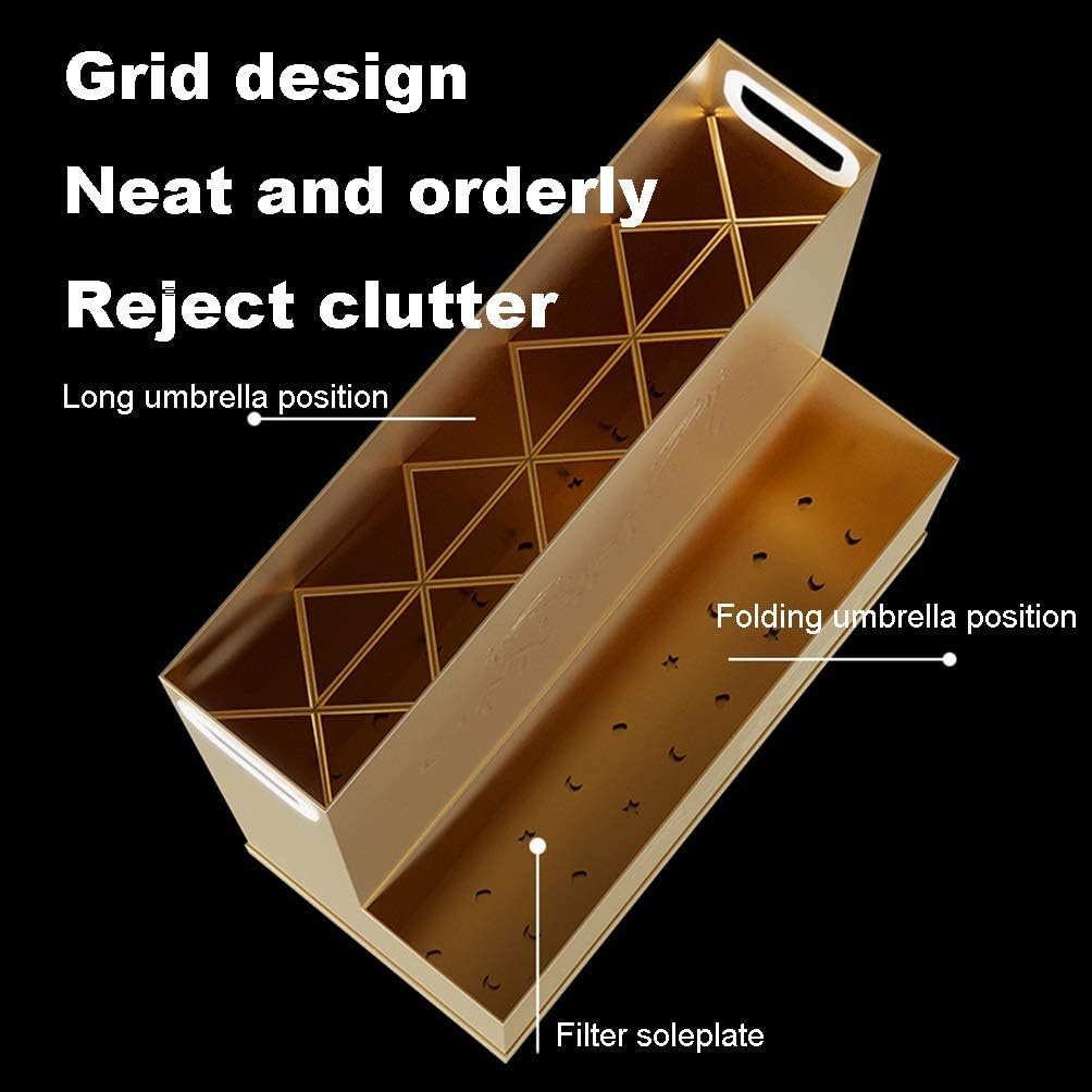 Brown Gold Large-Capacity Commercial Umbrella Stand, Metal Umbrella Holder for 28-43 Umbrellas, Suitable for Hotels, Banks, Supermarkets and Schools, 2 Models