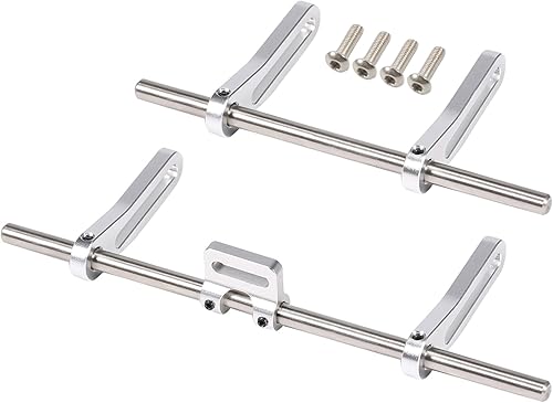 Miniatura 15 de AMK Ajustable Escala 1/10 Montaje de parachoques delantero trasero, juego de parachoques de metal completo para RC Crawler Body LCG Chassis Axial