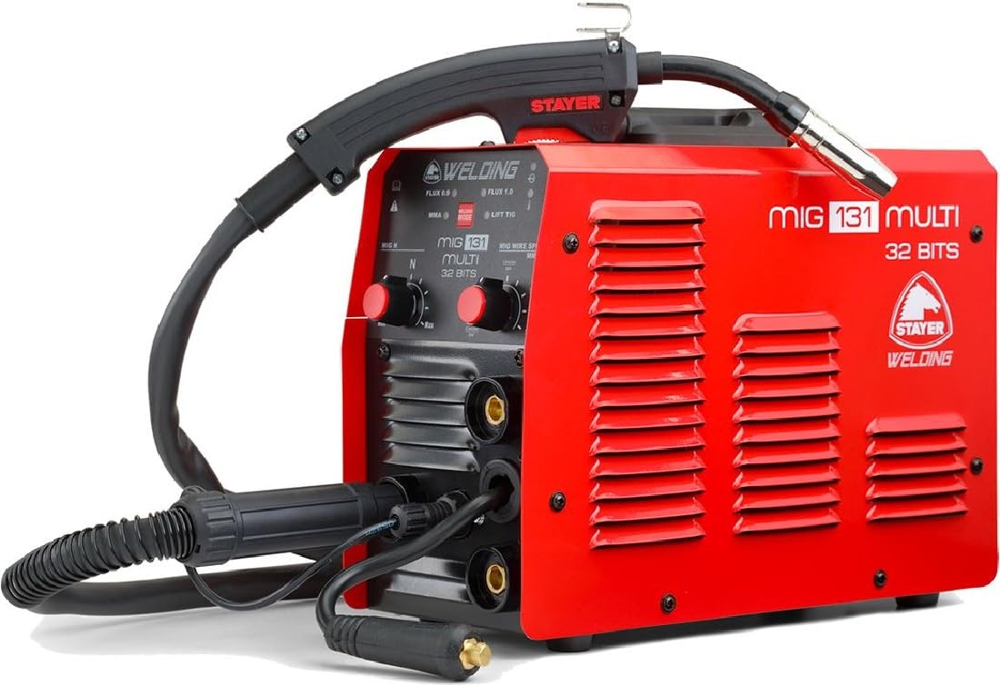 SALDATRICE PROFESSIONALE INVERTER MONOFASE ELETTRODO MMA MIG STAYER MIG 131 MULTI 32 BITS 8300780