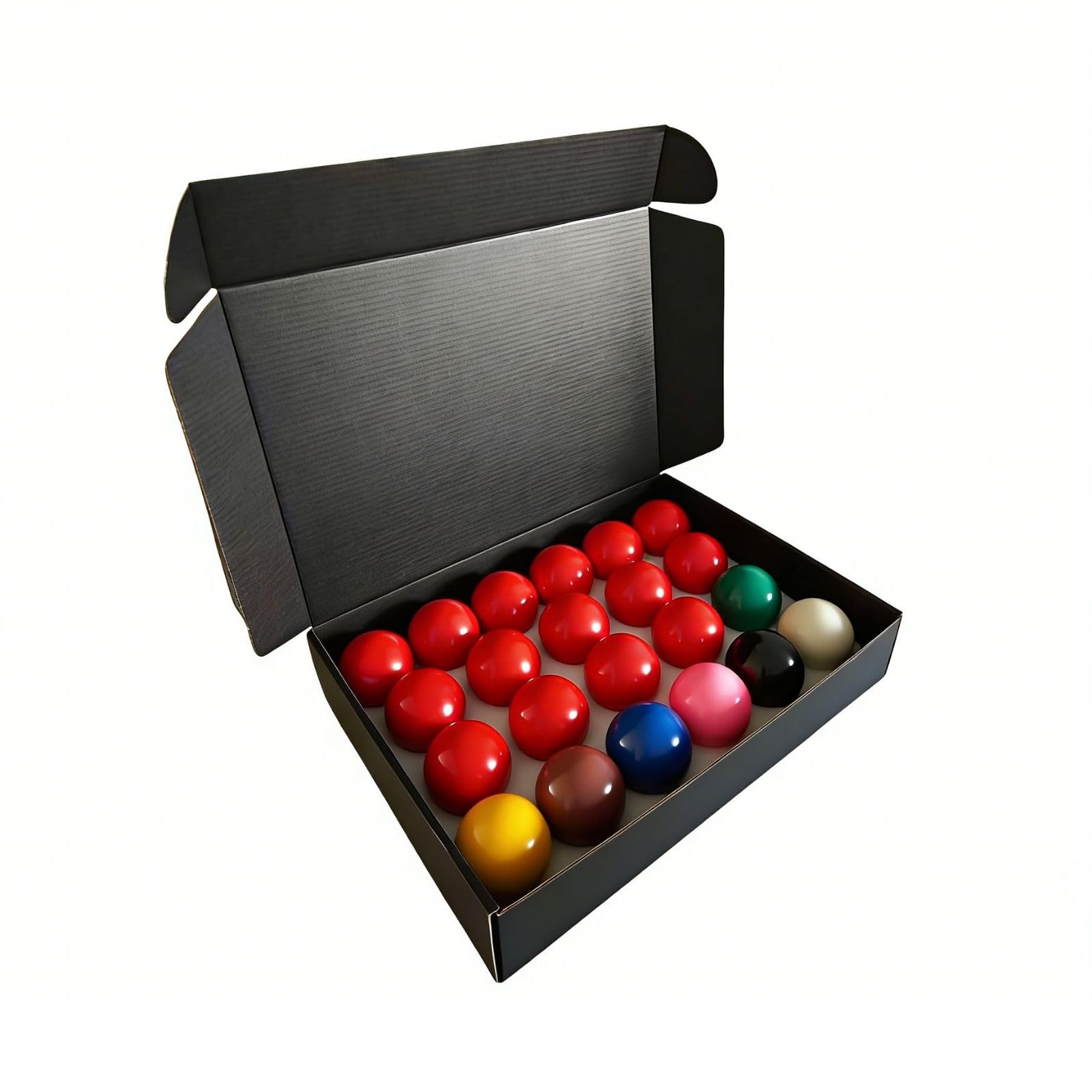 Snooker Kugeln Set, 22 Stück 52,5 mm Snooker Balls Set Harz Britisches Billardkugeln Set, 15 Rote, 6 Farbige und 1 Weiß Kugel