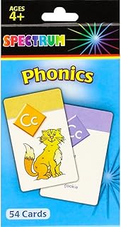 New 54 Phonics Flash Cards Preschool Pre-K Toddler Kindergarten Ages 4+