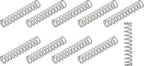 Miniatura 137 de METALLIXITY Resortes de compresión (0.020 x 0.118 in de diámetro exterior, 0.787 in de longitud libre) 20 unidades, resorte de extensión de acero