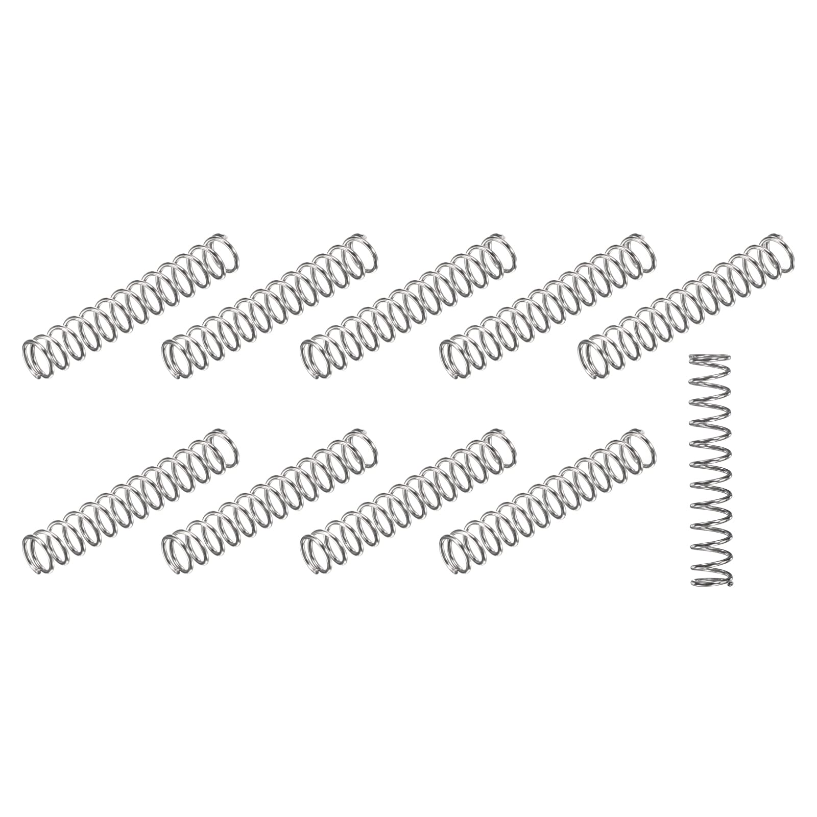 METALLIXITY Compression Springs (0.5x7mm OD,15mm Free Length) 20Pcs, 304 Stainless Steel Extension Spring - for Shop Home Repairs, DIY Projects, Silver Tone — Amazon image 26