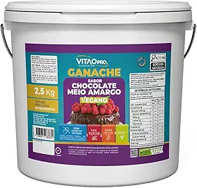Ganache Chocolate Meio Amargo Zero Açúcar VitaoPRO 2,5Kg