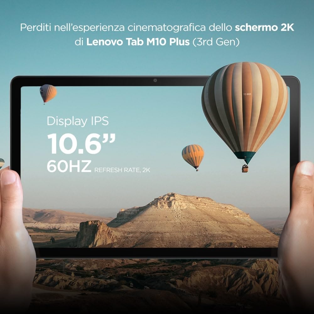 Lenovo Tab M10 Seconda Generazione Display 10.1 HD, WI-FI, RAM 3GB, Memoria 32GB, Tablet Android 11, Iron Grey, Esclusiva Amazon, Alimentatore Lenovo Tab M10 Seconda Generazione Display 10.1 HD, WI-FI, RAM 3GB, Memoria 32GB, Tablet Android 11, Iron Grey, Esclusiva Amazon, Alimentatore