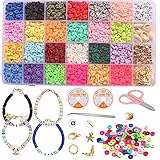 ★ BUEN KIT DE PULSERA: el kit de cadena de pulsera con cuentas es una buena opción para la fabricación de joyas y manualidades, mejora la coordinación mano-ojo, mejora las habilidades prácticas, alivia el estrés y suaviza tus miedos. Es un regalo de cumpleaños perfecto y un regalo de Navidad.