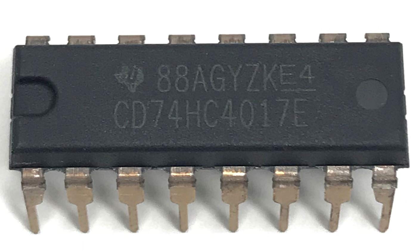 CD74HC4017E High Speed CMOS Logic Decade Counter/Divider with 10 Decoded Outputs Breadboard-Friendly IC DIP-16 (Pack of 20)