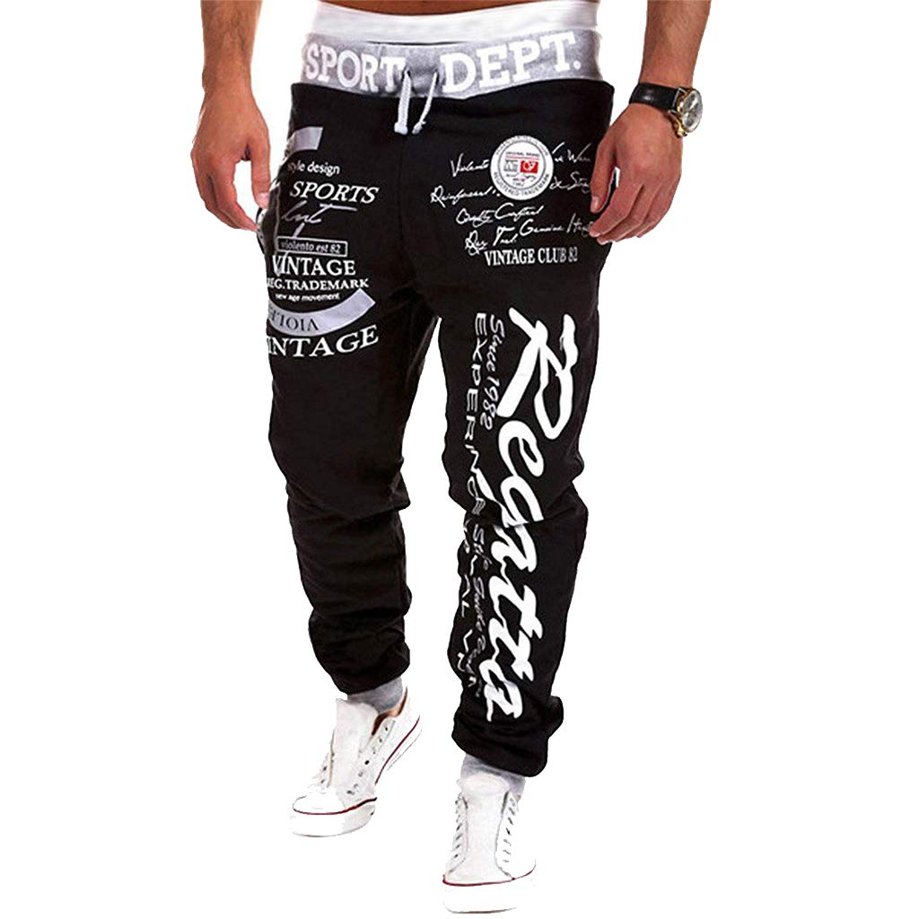 Men's Hiphop Dance Jogger Sweatpants Trousers