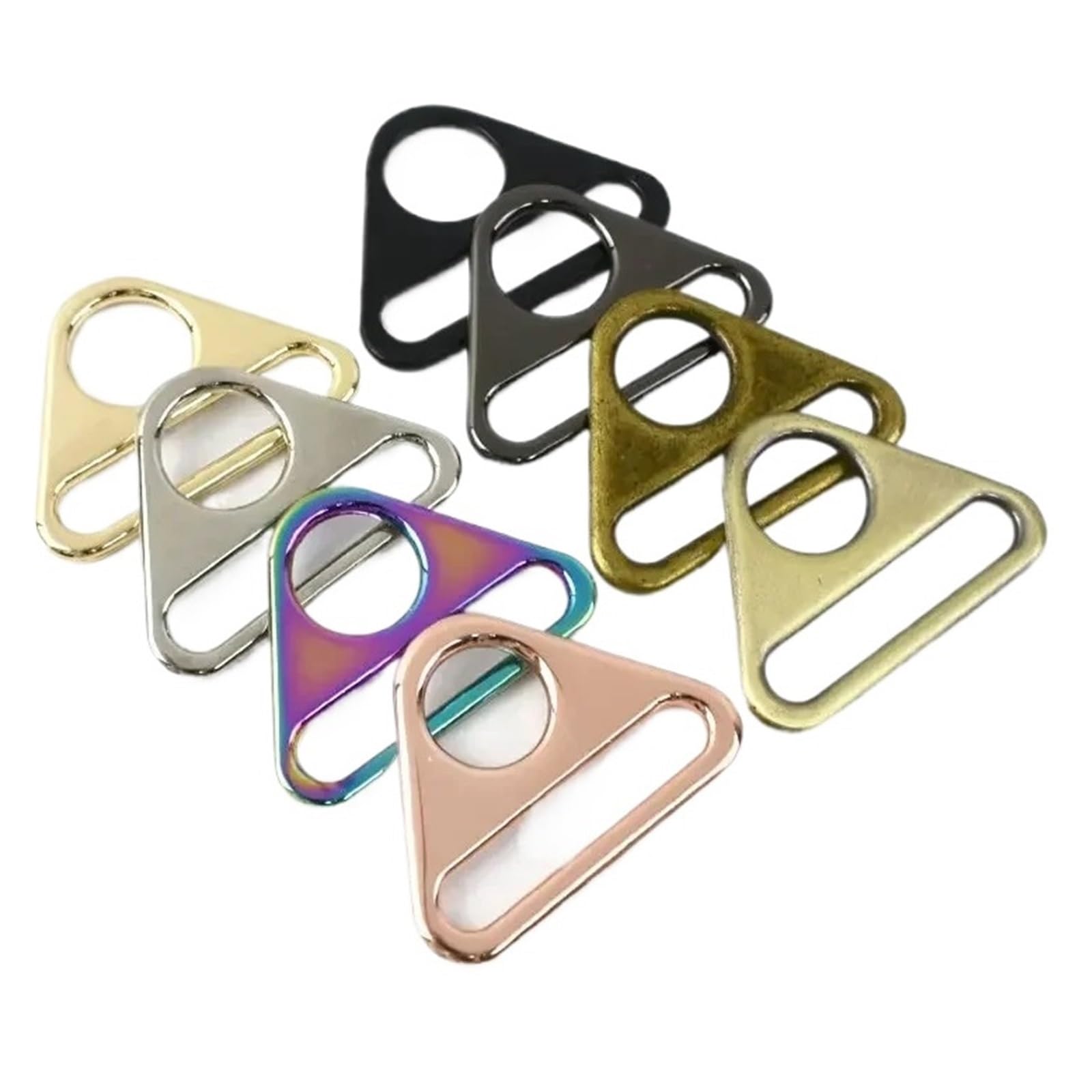 Disparador de resorte de metal,Hebillas de metal, 10 hebillas de metal de 2338 mm for correa de cierre de bolso(Black,25mm)