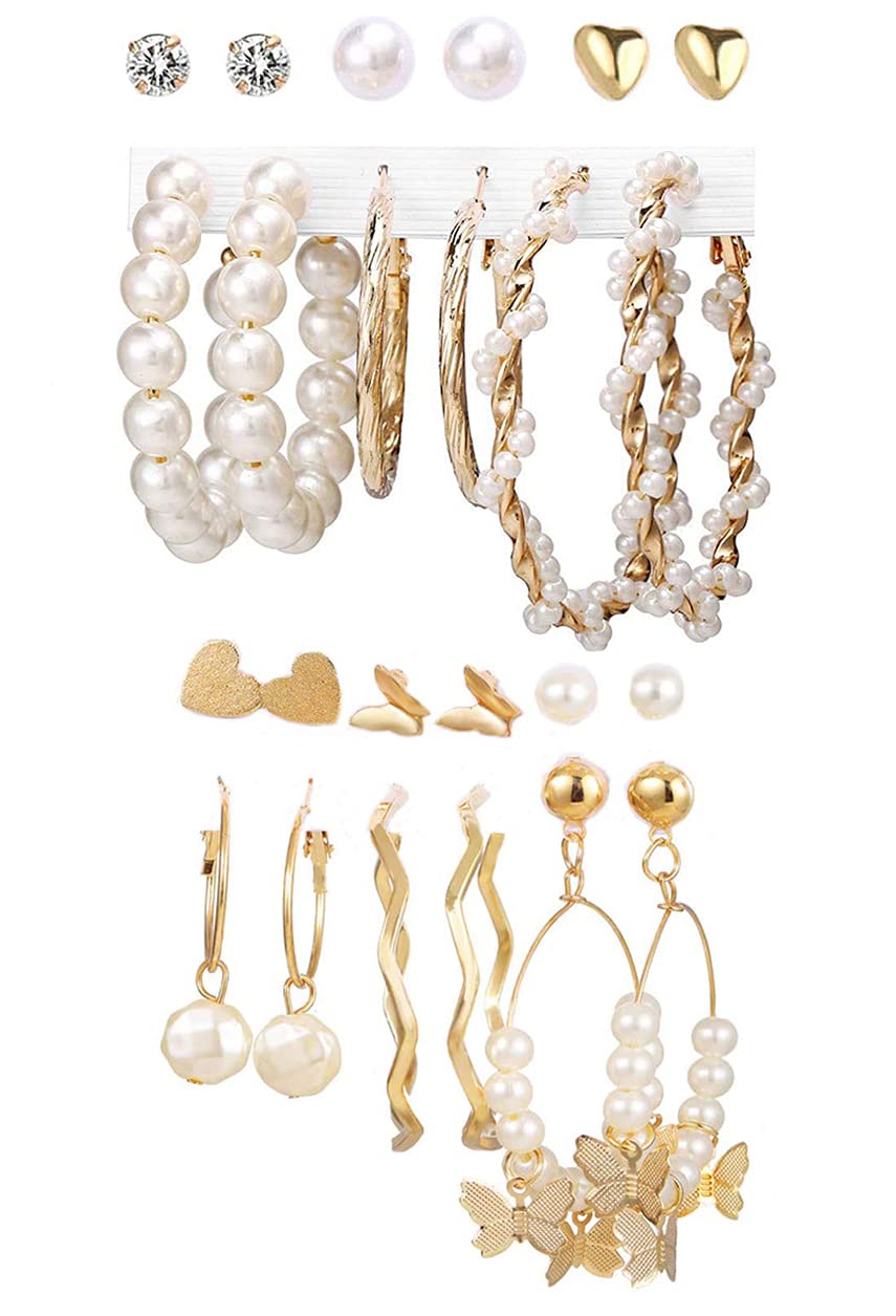 YouBella Fashion Jewellery Gold Plated Ear rings Combo of Earrings for Girls and Women (Style 1) (B0B551DZRM) Amazon Price History, Amazon Price Tracker