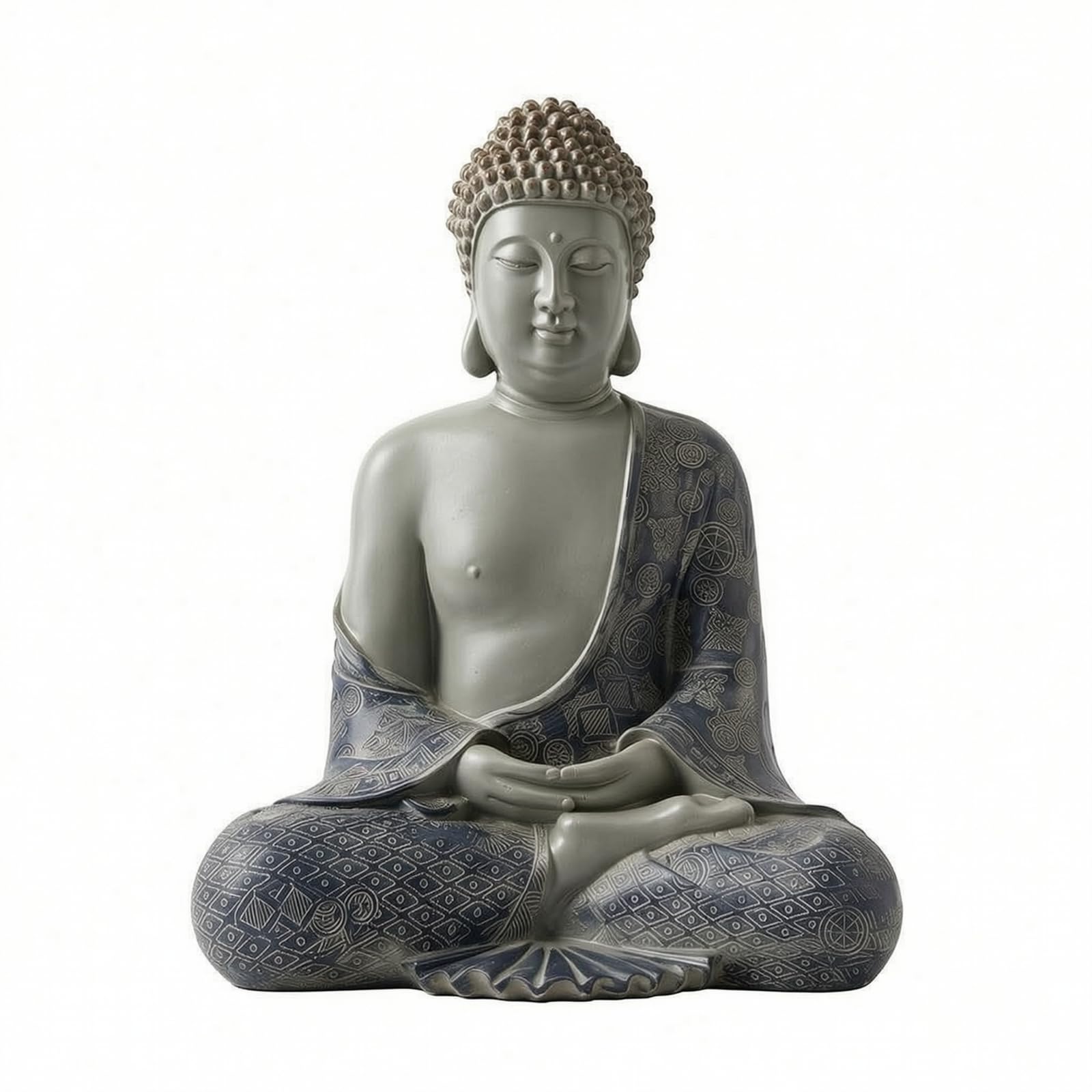 KESOTO Figura Buda Resistente Exquisito, Escultura Buda Sentado, Realista, Estatua Meditación, para Altar